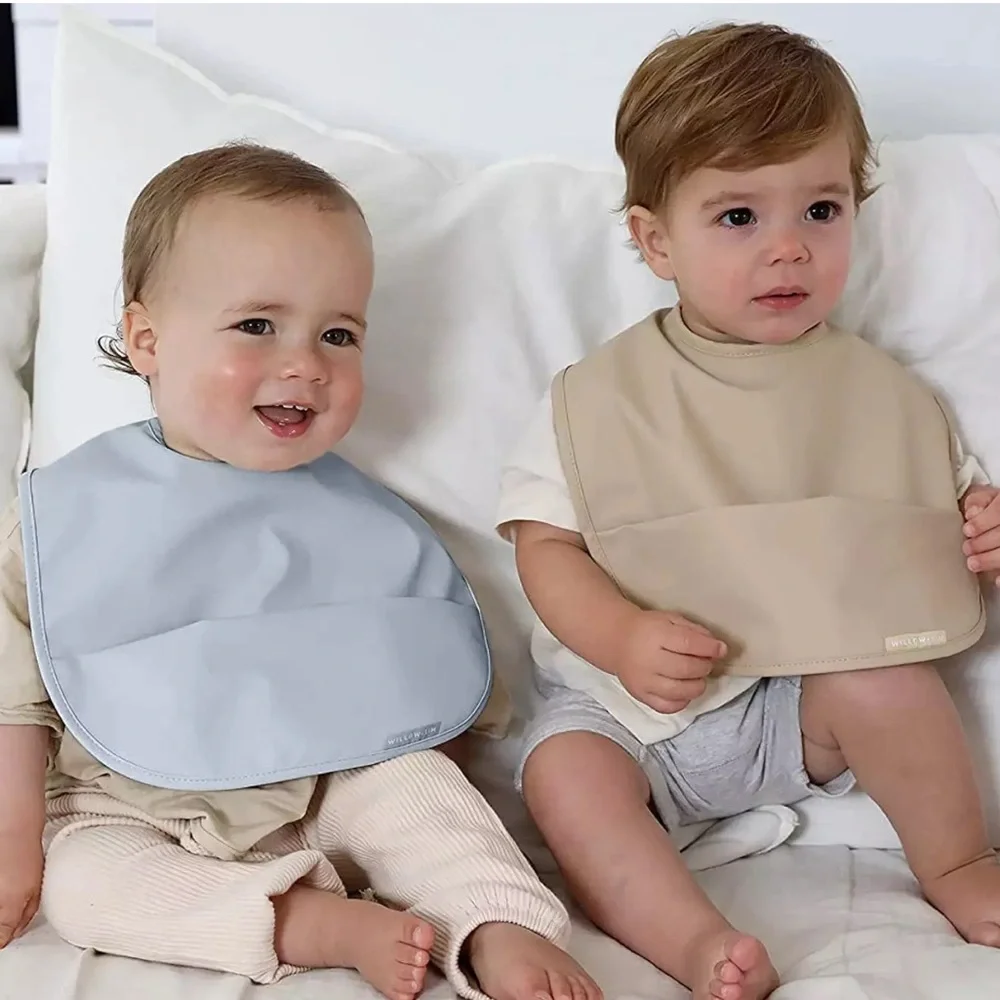 NWT Bundle of Two (2) Willow + Sim Cloud Blue Oversized Waterproof Bibs